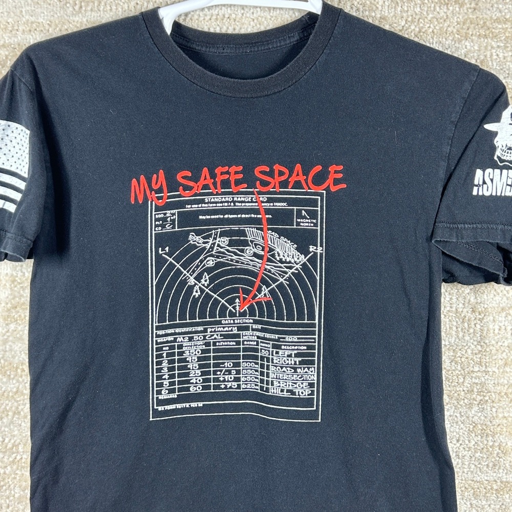 Grunt Style Mens Gorpcore My Safe Space Tactical Graphic Tee Black Size Medium